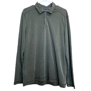 Eddie Bauer‎ Long Sleeve Collared Polo Shirt Size Large Athletic Fit Lyocell